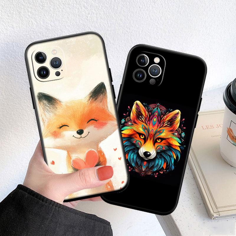 AQ53 Fuchs lustige Kunst Weiche Hülle für Redmi Note 13 14 Pro+ Plus A3 A3X 13X 13C 13R 14S 14C 14R