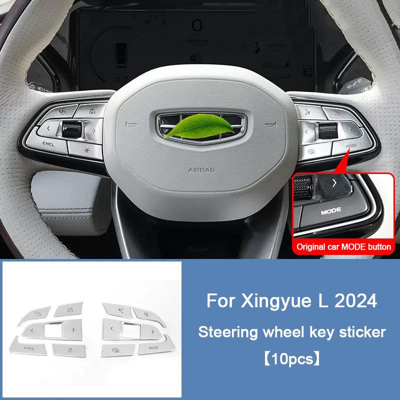 For Geely Xingyue L 2021 2022 2023 2024 Interior Accessory Car Center Console AC Button Sticker Window Lift Buttons Trim Cover