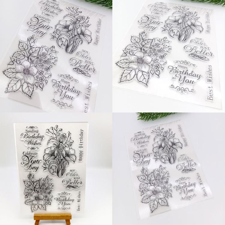 Clear Stamps Silicone Stamp Cards Stamps with Patterns 3D Scrapbooking Stamps