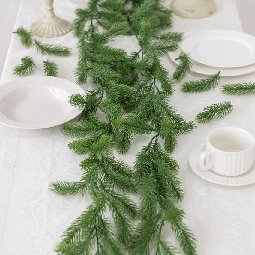 72 Mesh Pine Leaves Artificial Plants Christmas tree decoration Grass vine skewers Outdoor garden Home Wedding Photography props