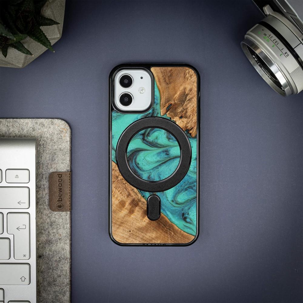 Bewood Unique case for iPhone 12 Mini - Turquoise with MagSafe