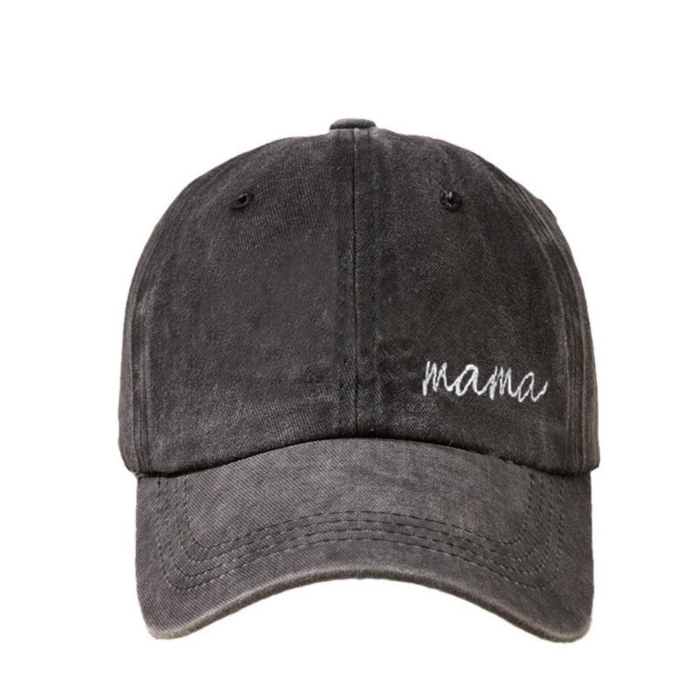 High Quality mama Embroidery Baseball Caps Casual Washed Cotton Duck Tongue Hat Sun Cap Gift
