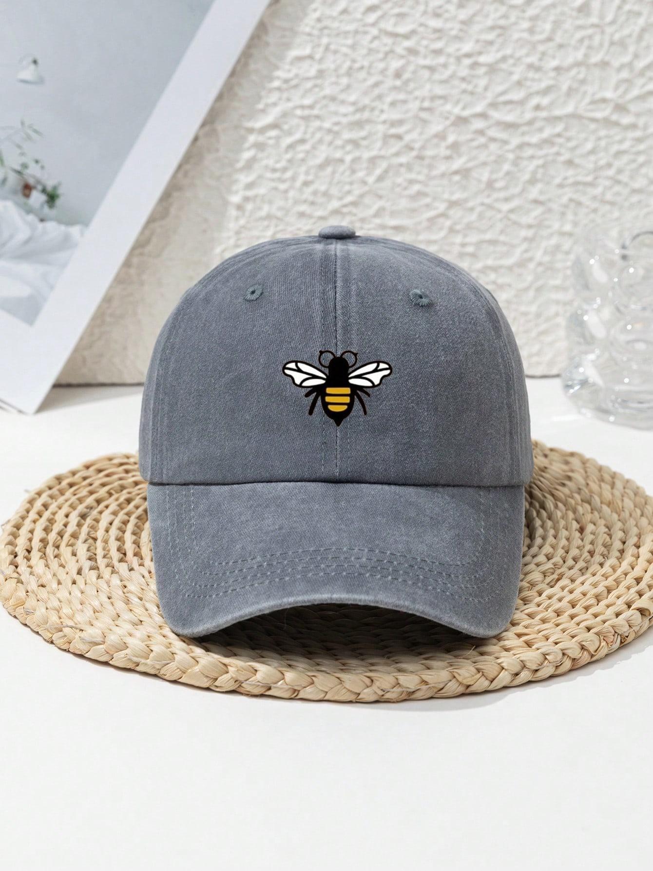 

Бейсболки с принтом пчел для унисекс и женщин, подходят для повседневного отдыха, модные и универсальные головные уборы для защиты от солнца на улице Adjustable