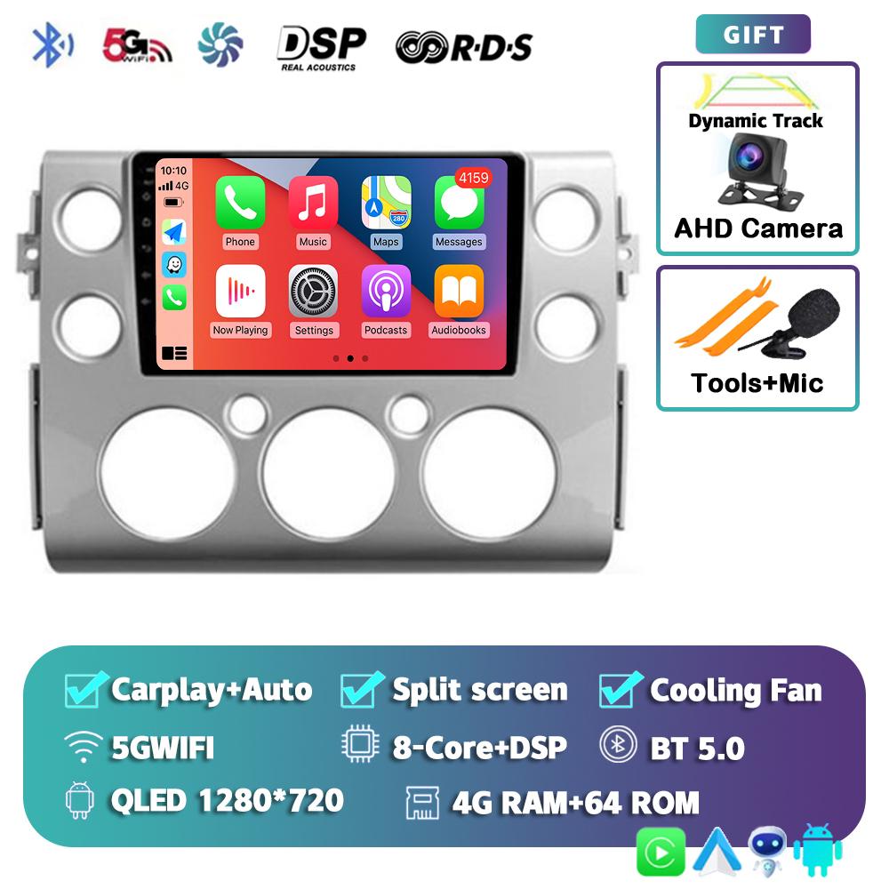 Android14 Car Radio For Toyota FJ Cruiser J15 2006 2007 2008 2009 2010 -2020 Smart Touch Screen Multimedia Player GPS Navigation