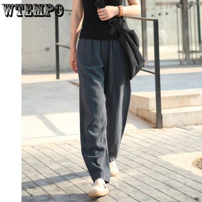 Pantalon Printemps/Été Pantalon Amincissant Décontracté pour Femmes Pantalon Carotte Pantalon Jambe Large pour Femmes