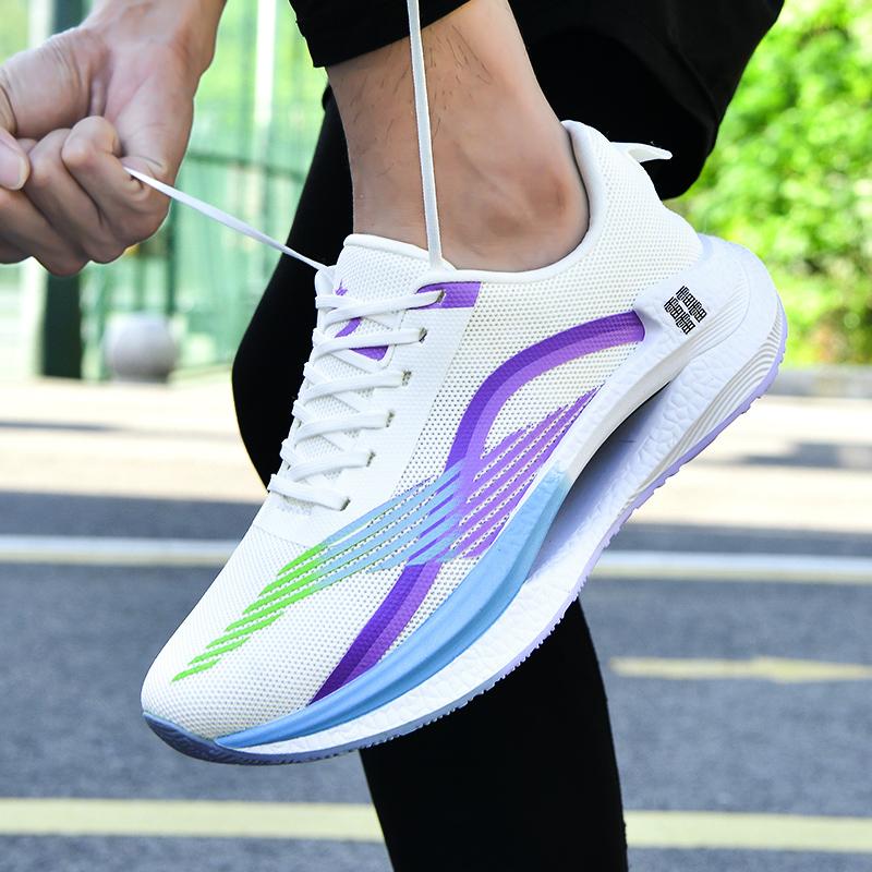 Purple White Athletic Sneakers Men Street Style Platform Running Sneakers Women Casual Sport Shoes Casual Fitness Training Exerc