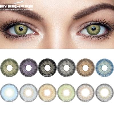 2 vnt Spalvoti kontaktiniai lęšiai akims YUCCA Mėlyna Žalia Spalvoti Lęšiai Kasmetiniai kosmetiniai kontaktiniai lęšiai akims Grožio makiažas