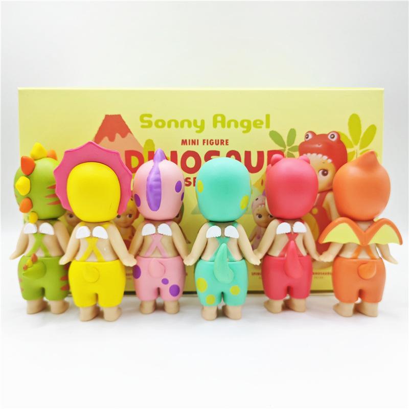 Dinosaur Collectible Pvc Angel Figures Blind Box Set Features Triceratops And Trex