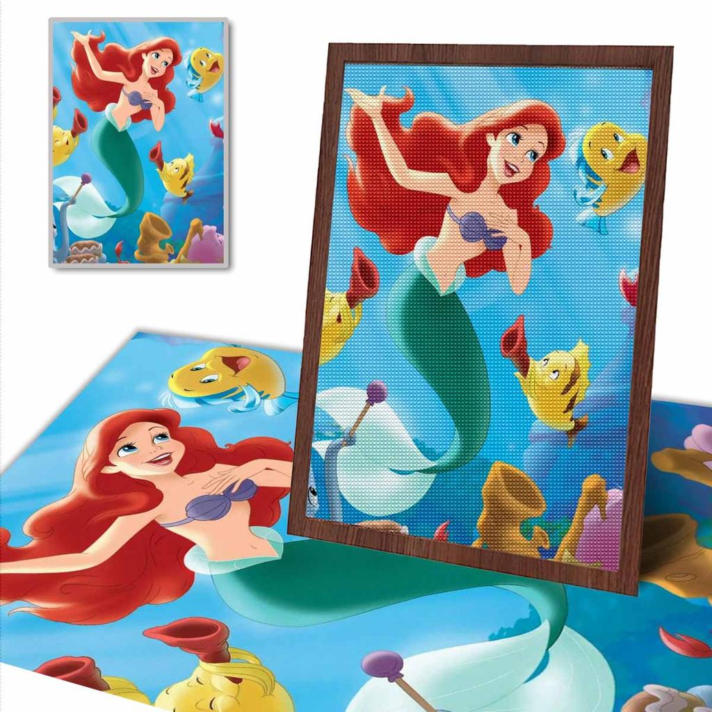 DIY Diamond Painting Mermaid Princess Cross Stitch Kit Mosaic Art Diamond Painting Full Circle Diamond Home Decoration