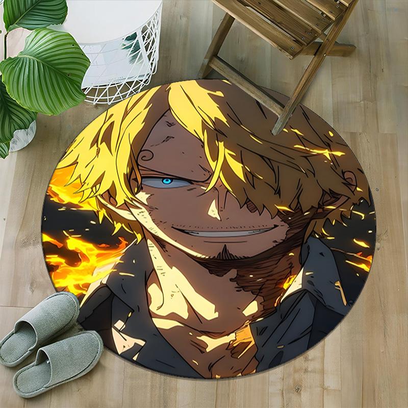 1pc S-Sanji  Carpet, Round Rug, Comfortable, Suitable for Entryways, Living Rooms, Office, And Bedrooms, Christmas Decoration