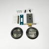 Stainless Steel Invisible Door Lock with Pull Ring, Single/Double-Sided Mounted Round Handle.