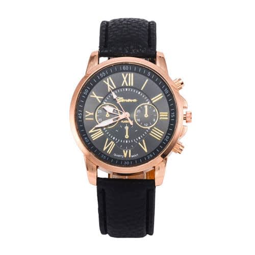 

Аналоговые часы для мужчин и женщин с черными кожаными ремешками. Повседневный, милый, легко читаемый, популярный и доступный.