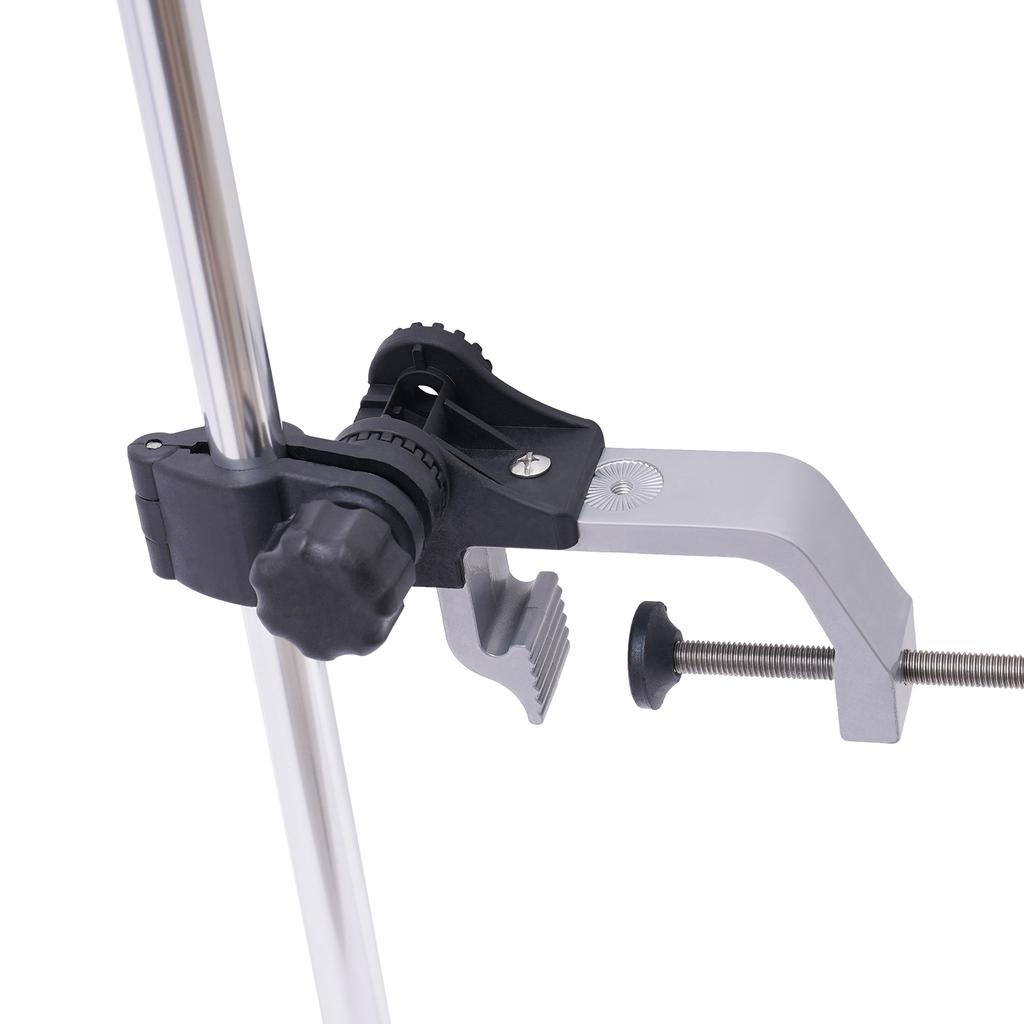Portable Fish Finder Mount, Universal Fish Finder Bracket W/360° Adjustable Rotatable Transducer Pole Mount for Boat Canoes