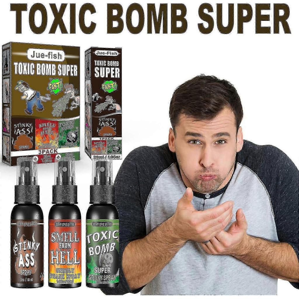 3Pcs/set Novelty Liquid Fart Gag Prank Joke Spray Can Stink Bomb Smelly Stinky NEW