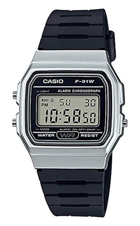 CASIO Quartz Wristwatch F-91WM-7A Unisex Cheap Silver