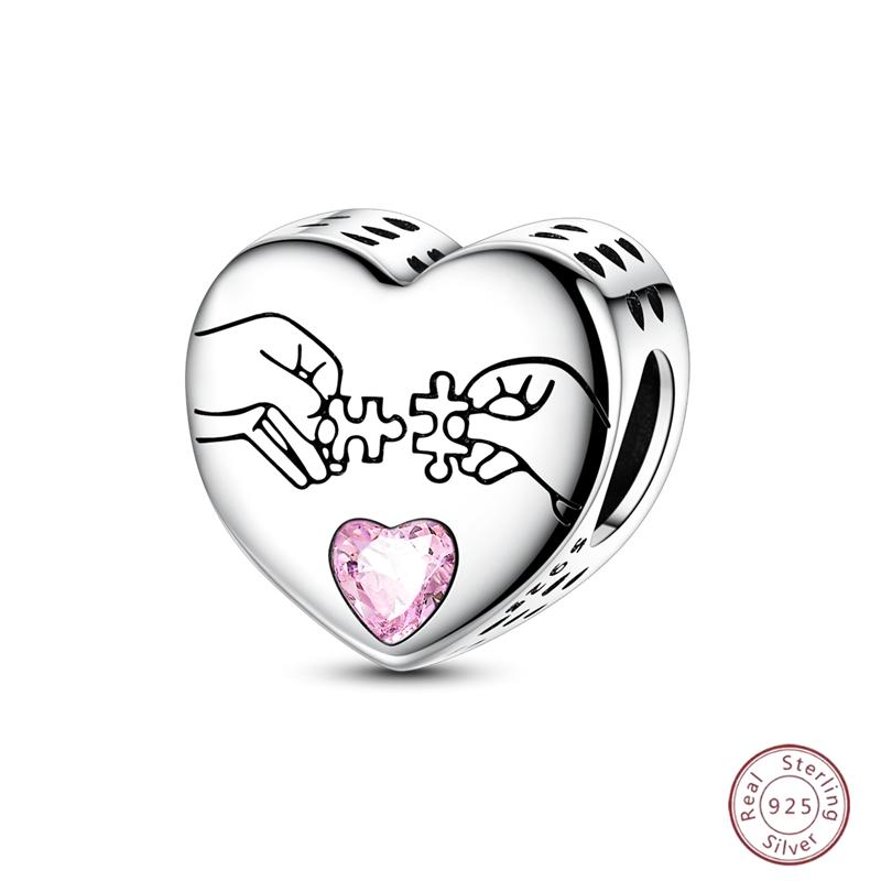 New Original Copper Beaded Bow Charm Blue Beads For Women Exquisite Diy Birthday Jewelry Gifts