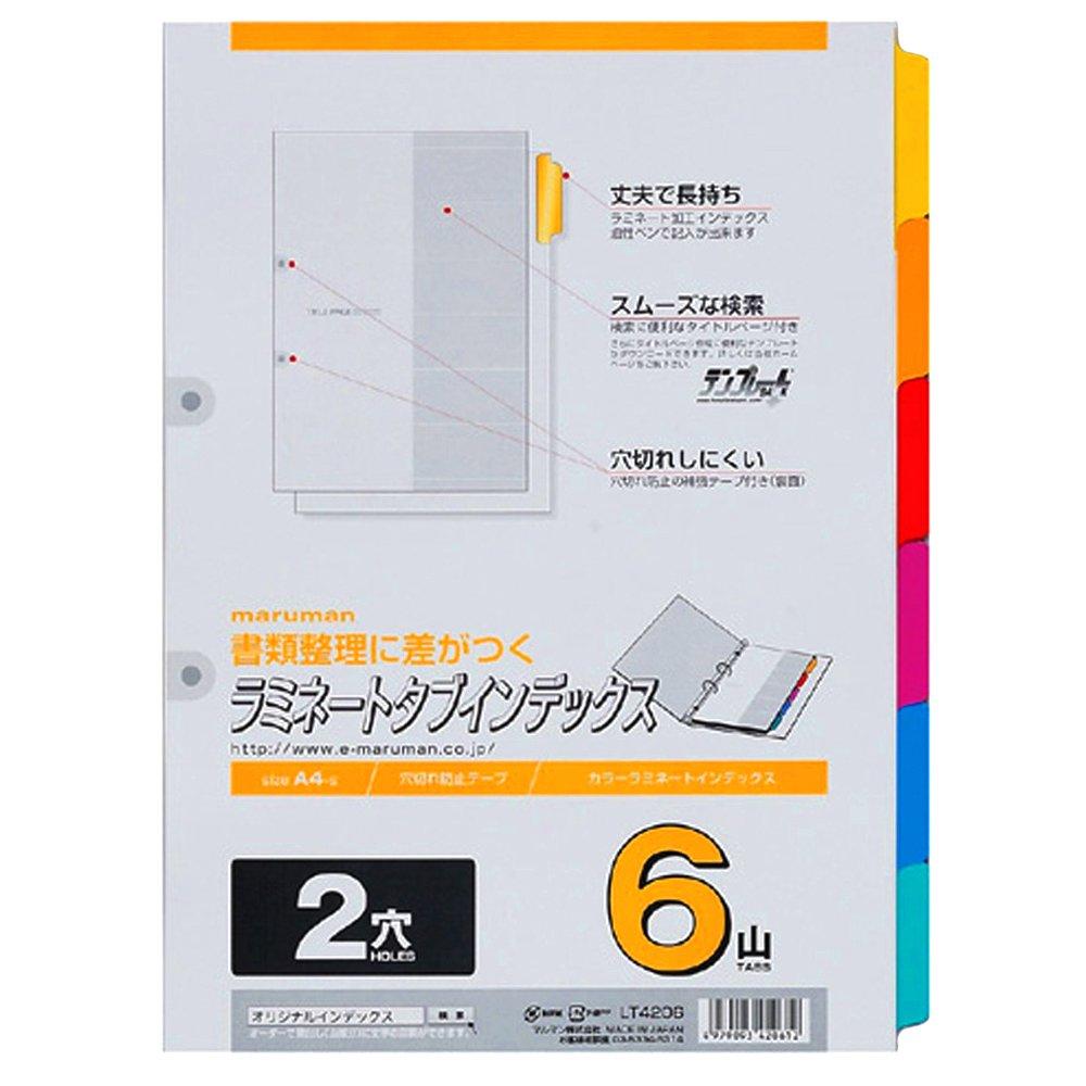 Maruman Index A4 2-hole Index Sheets, 6 Tabs, 1 Set of 10 Books, LT4206