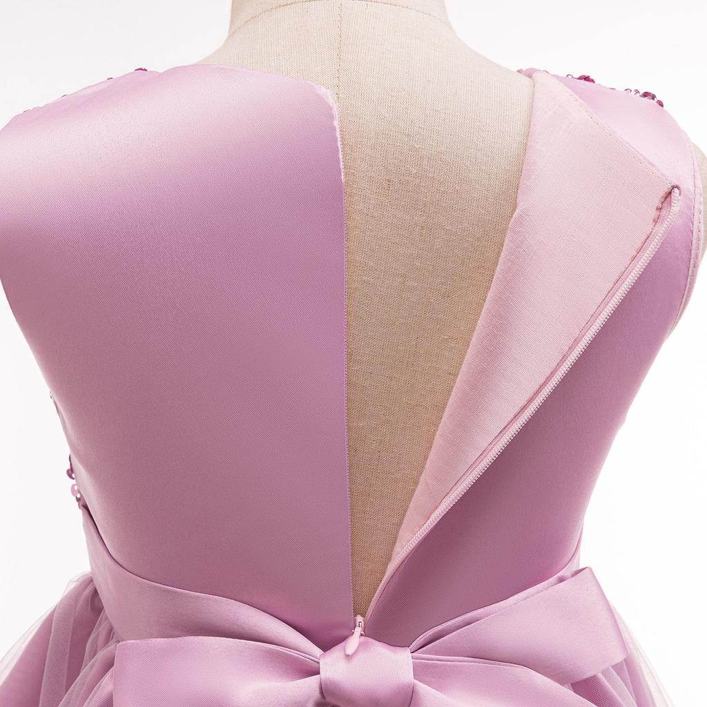 Girls' Holiday Sequined Princess Dress for Parties and Performances