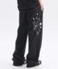 M Blur Angel And Ribbon Embroidered Pintuck 2-Way Wide Training Sweatpants Ap1002 (Black)