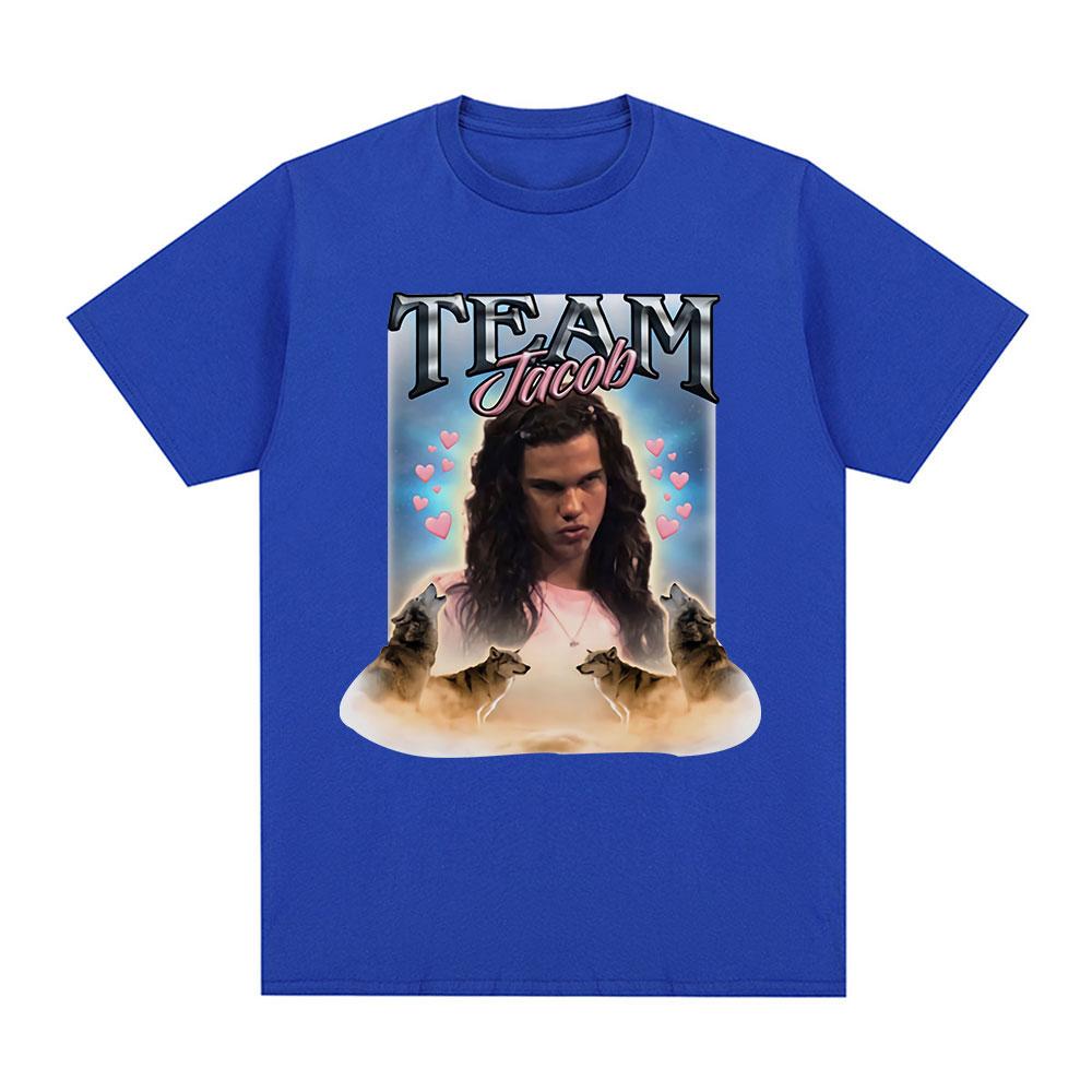 Team Jacob Team Edward Graphic T-shirt Funny Meme Short Sleeve T-shirts Men Women Fashion Cotton Oversized T Shirts Streetwear