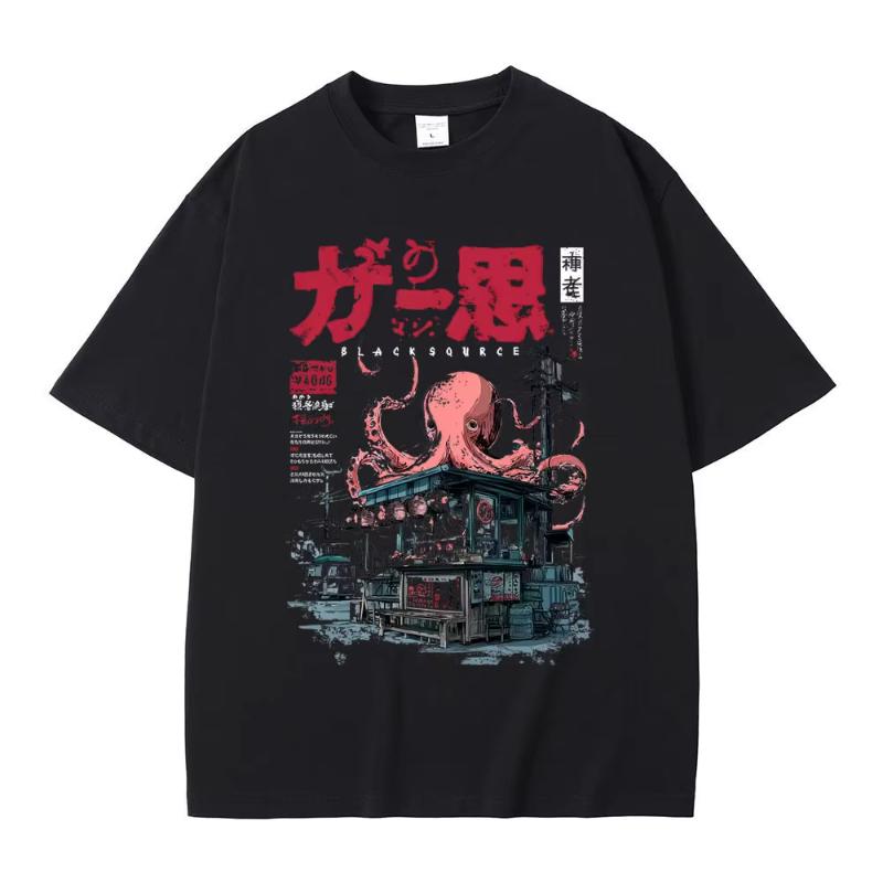 Japanese Takoyaki Funny Meme Tshirt Unisex Women Casual Humor Style Short Sleeve Tee Shirt Unisex Vintage Oversized Cotton T Shirts