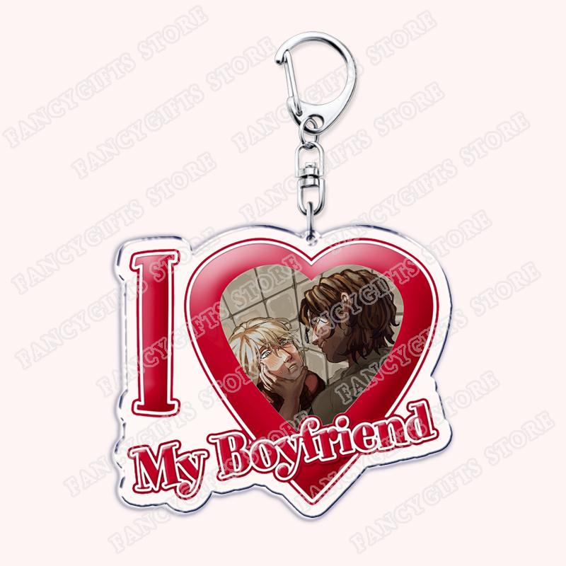 Portachiavi Carino I Love My Boyfriend Chibi per Accessori Law Pet Strade Lawrence Ren Hana Owo Portachiavi Gioielli Amici Fan Regali