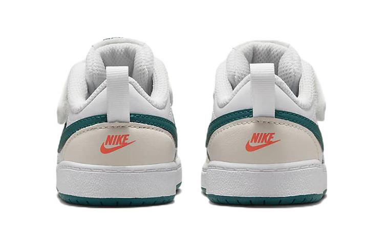 Nike Court Borough Abrasion Resistant Low top Skateboard Shoes Gray White Green Infant And Toddler BQ5453-017
