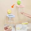 Dopamine Color Suction Cup Storage Box Wall Hanging Transparent Waste Face Towel Organizer Abs Cosmetic Holder Case