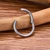 10Pcs ASTM F136 Titanium Hinged Hoop Nose Rings 20G 18G 16G Septum Ring Body Piercing Zircon Helix Cartilage Rook Earring