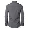 Frühling Herbst Männer Nähen Langarm Shirt Männer Casual Zauber Farbe Business Casual Button Shirt Tops