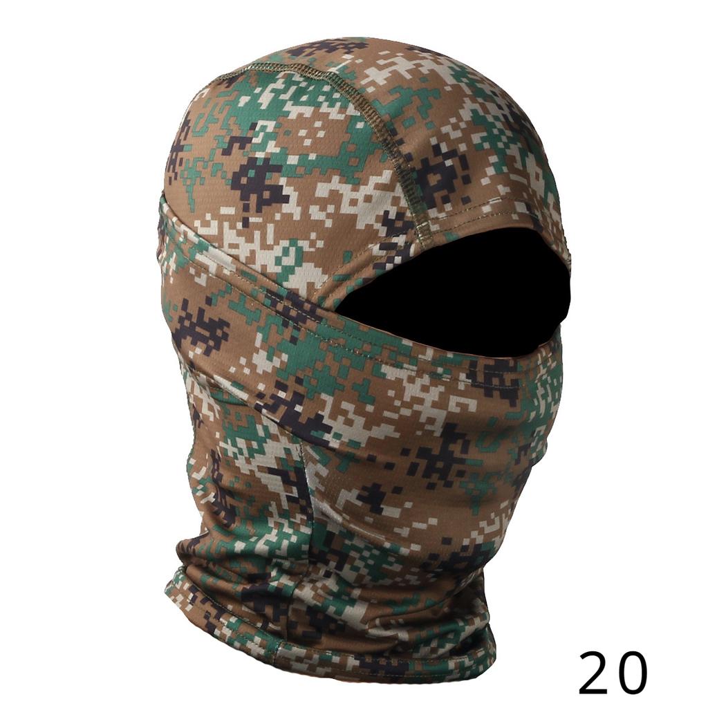 Outdoor Camouflage Camo Balaclava Army Tactical Military Ski Full Face Mask Motorcycle Bicycle Caps Full Face Mask 27 COLORS