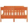 Solid Wood Bed without Mattress Wax Brown 150 x 200 cm Pine Wood