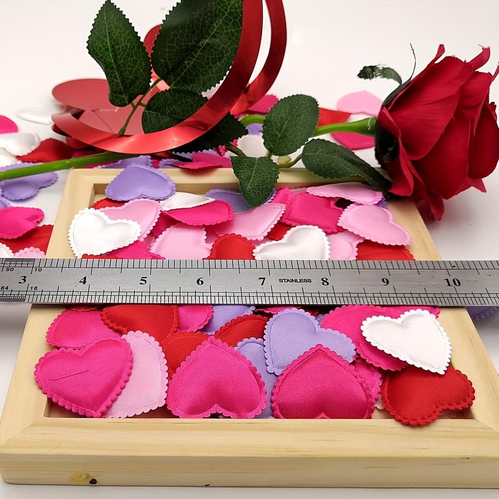 200pcs Lace Heart Confetti Decoration - Romantic Decoration for Valentine's Day Mother's Day Birthday Anniversary Thanksgiving Christmas