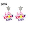 Trendy Acrylic Dangle Earrings 1 Pair Colorful Letter Drop for Women, Glitter Funny First Unique Student Accessories Day of School Earring,