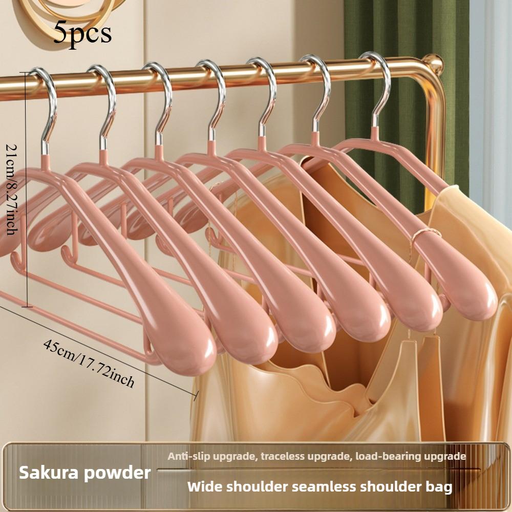 3pcs/5pcs/10pcs/30pcs/50pcs Wide Shoulder Seamless Hanger, Anti Slip, Strong Load-bearing, Suitable for Both Dry and Wet Use