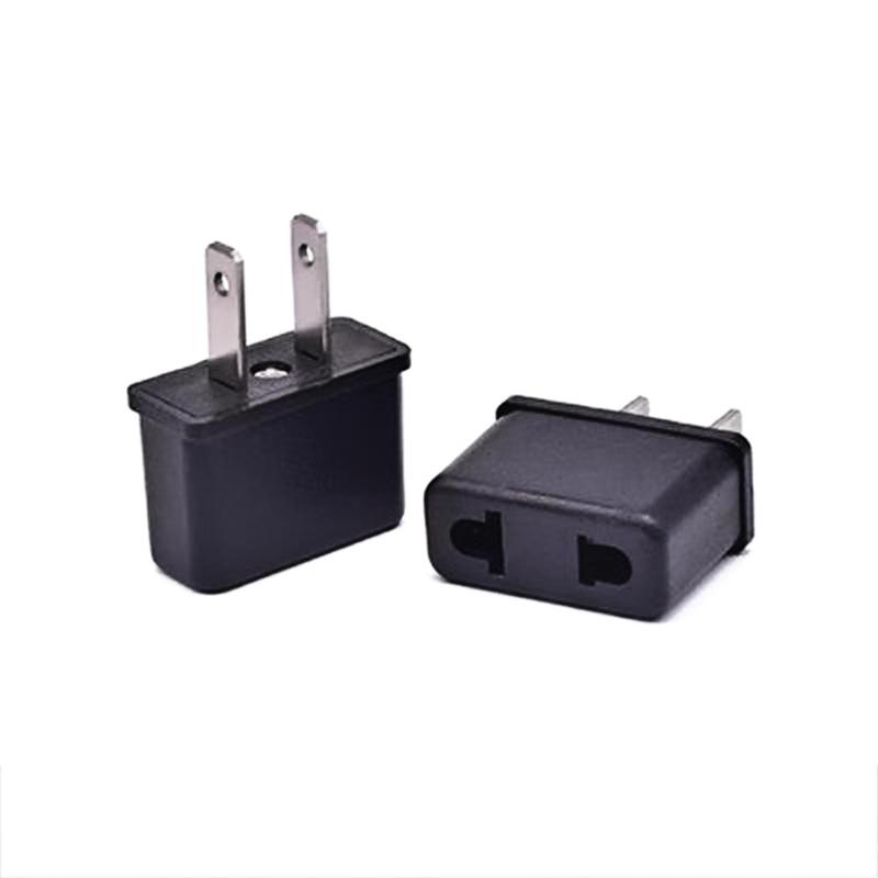 EU US UK AU Mini Dull Polish Power Plug Adapter Travel Plug Converter Outlet Wall Power Converter (Black)