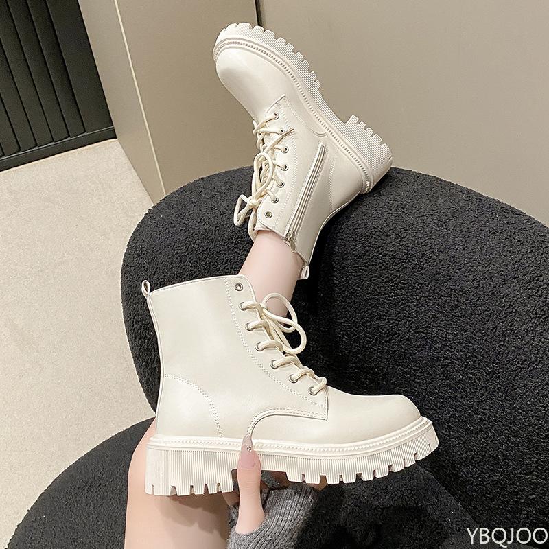 Fashion Round Toe Women's Thick Soled Shoes for Autumn Winter Versatile Warm Non Slip Comfortable Daily Casual Women's Shoes