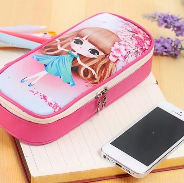 Large Capacity Multi-functional Pencil Case: Multi-layer Cute Korean Style for Elementary Students