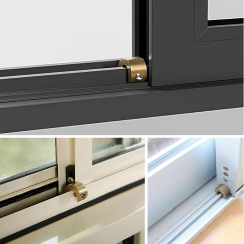 1 Set Anti-Theft Child Safety Locks Aluminum Alloy Window Lock Stopper Sliding Door Window Limiter Sliding Sash Stopper