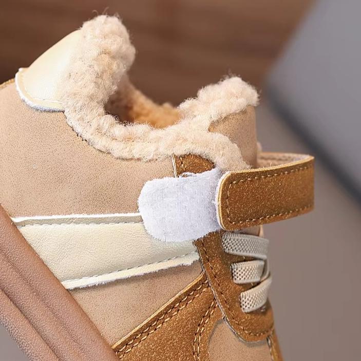 Wysokiej Jakości Dziecięce Sneakersy Zamszowe Buty Casualowe Zimowe Nowe Mrozoodporne Dziecięce Chłopięce Śniegowce