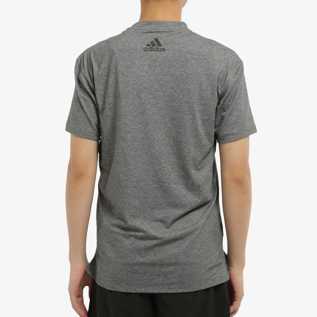 Adidas Three-Bar Logo Print Short Sleeve T-Shirt Men Tops Black GR7070