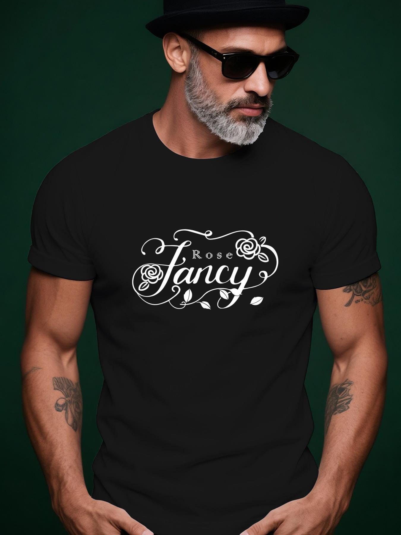 Summer -  Rose Fancy  Cursive Lettering T-shirt XL