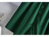 2024 Spring/Summer Korean Style Elastic High Waist A-Line Midi Skirt with Large Pockets and Slit