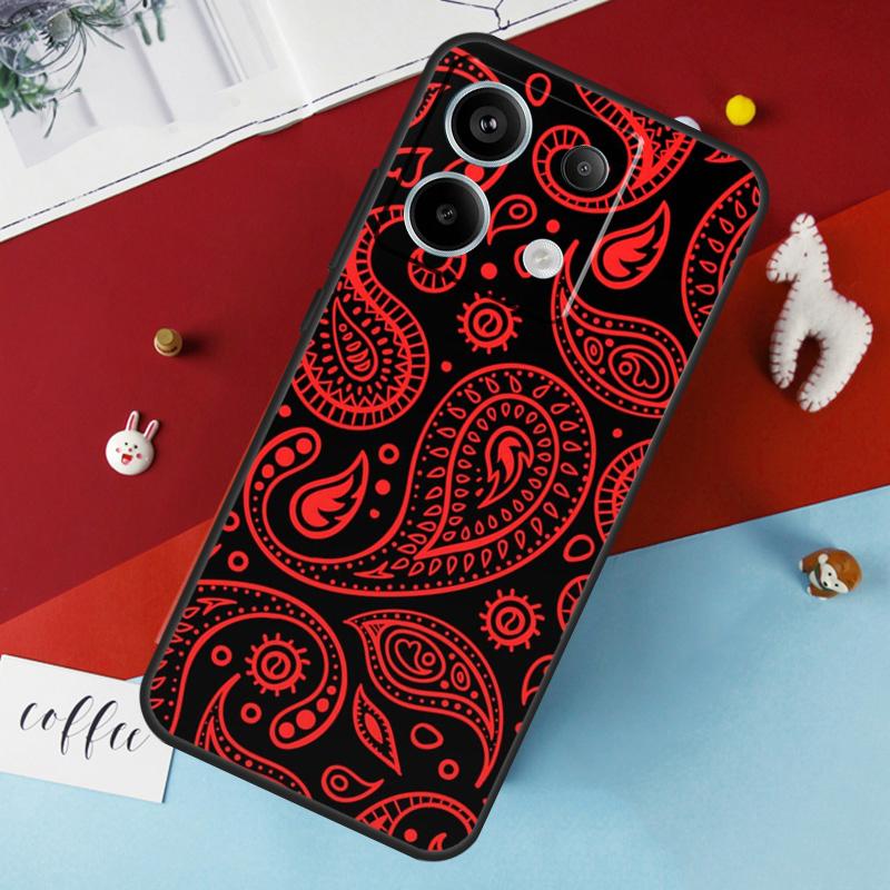 Black Bandana Paisley Case For Xiaomi Redmi 13C 12C 10C 9C 10A Redmi Note 11 9 10 12 13 Pro 9S 10S 11S 12S Cover