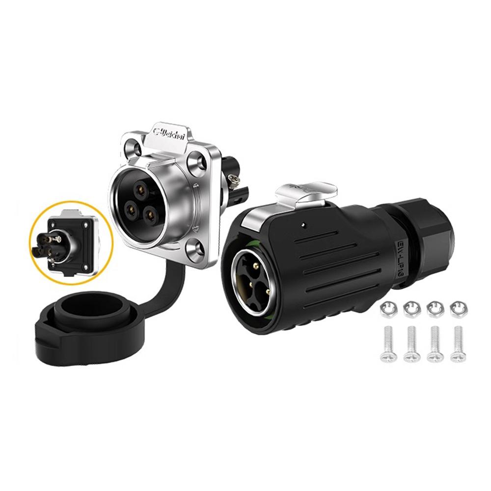 EW-LP16 IP68 Waterproof 20A 600V AC 2Pin 3Pin Crimping Quick Connection Power Aviation Connector Male Plug Female Socket Panel