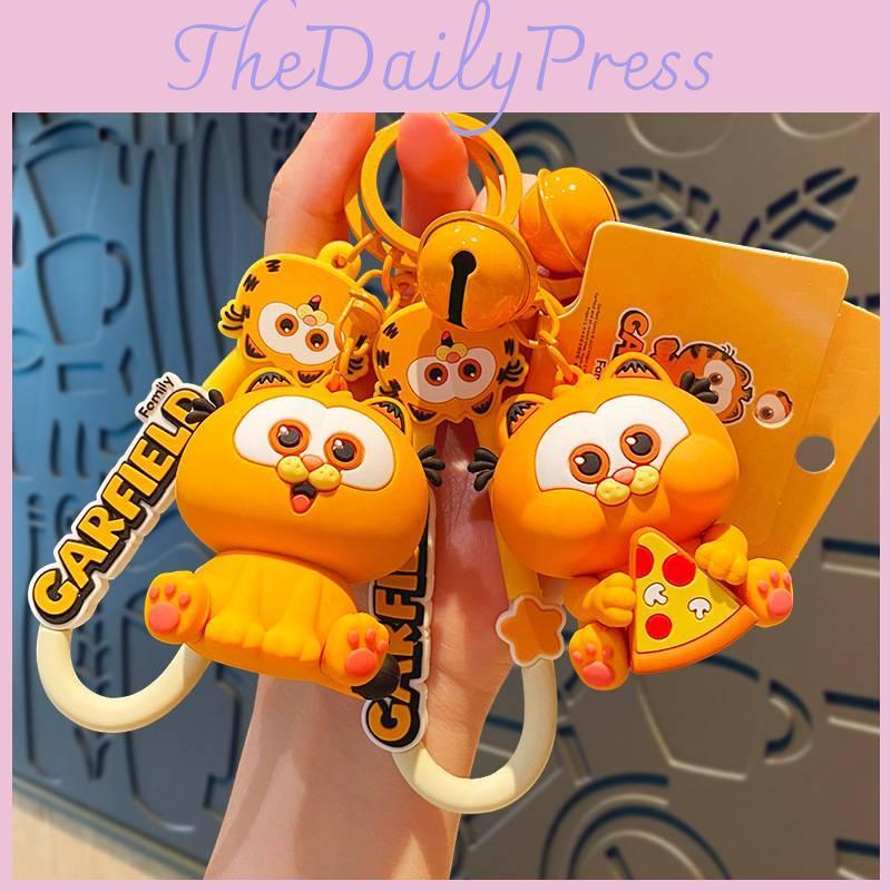Adorable Garfield Keychain With Creative Cartoon Design Perfect For Birthdays And Holidays