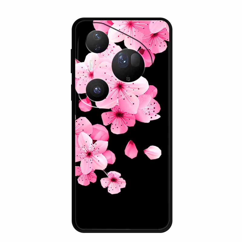 For Huawei Pura 80 Ultra 5G Case Coque Cartoon Cat Painted Black Silicone Soft Back Cover For Huawei Pura 80 Ultra Cases Shells