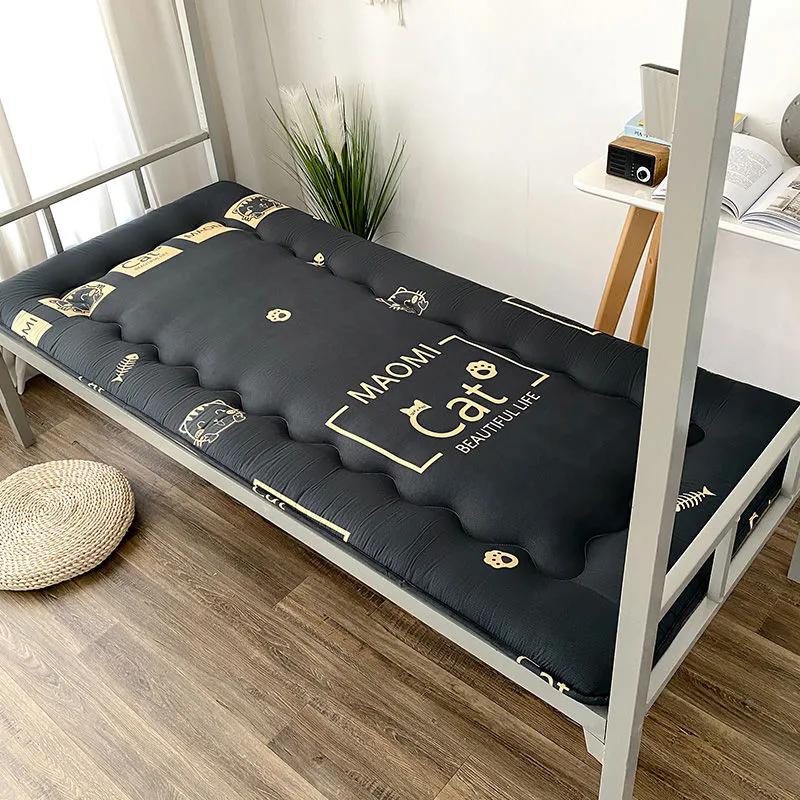 WTEMPO Large Size Soft Home Bed Hotel Tatami Printed Foldable Mattress Cushion Thick Warm Student Dormitory Mattress Back-to-school Season Mattress