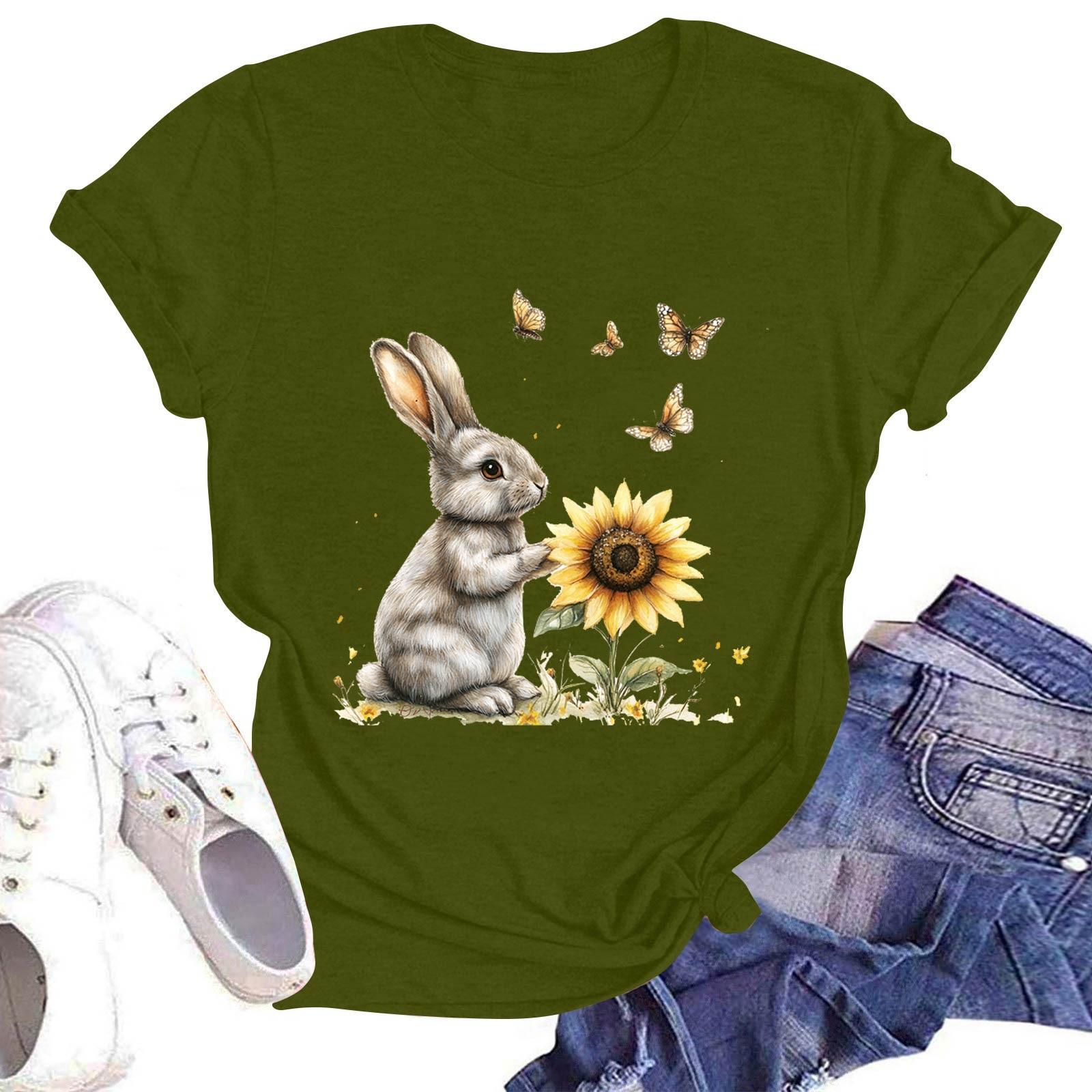 

Женская повседневная футболка с круглым вырезом и коротким рукавом L