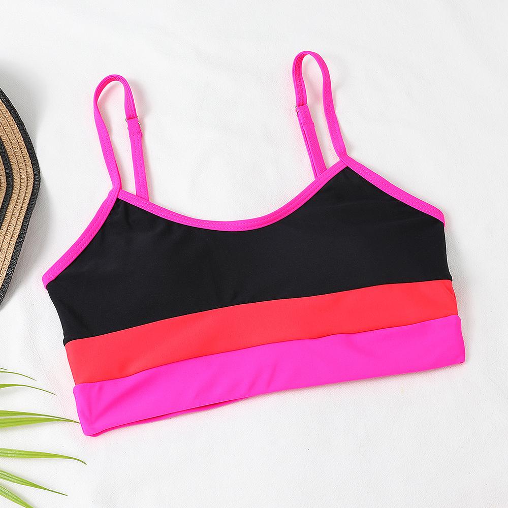 Nové sexy bikiny s vysokým pasem leopardí potisk, jednobarevné plavky, dámské plavky, sada bikin push-up, brazilské plavky letní plážové oblečení plavky